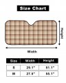 Windshield Sunshade For Car Fall Farmhouse Decoration Brown Checkered Tartan Gingham Thicken Visor Front Window Foldable