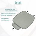 X Autohaux Car Front Seat Cushion Gray Breathable Pu Leather Universal Interior Protector Mat Pad Fit Most Truck Suv Van