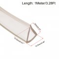 Uxcell Trim Seal Pvc U-seal Channel Edge Protector Sheet Fits 8-9mm 1meter 3 28ft Length 0 47 Height Transparent Yellow