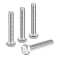 4pcs M8-1 25 X 50mm Left Hand Hex Head Bolt 304 Stainless Steel Reverse Fully Threaded Fastener Screws Bolts For Machinery 