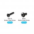 Uxcell Button Head Hex Socket Cap Screws M3x5mm And M3x16mm Alloy Steel Black 200pcs