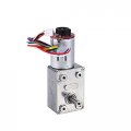 Dc 12v High Torque Turbine Worm Gear Motor With Encoder Strong Self-locking 10 20 30 40 100 Rpm 10rpm