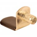 Prime-line U 10184 Shelf Support Peg 1 4 In Diameter Brass Plated Steel With A Brown Vinyl Tip 8 Pack 