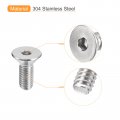 Uxcell 3 8-16x1 Flat Countersunk Head Socket Cap Screws 5pcs 304 Stainless Steel Hex Full Thread Bolts