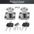 Mromax Drawer Cabinet Lock Cylinder Diameter Zinc Alloy Keyed Different 2pcs
