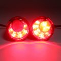 Httmt- Rear Red Led Running Brake Turn Signal Glossy Black Indicator Light Compatible With H-d Xl 883 1200 92-17 P N