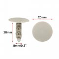 Uxcell 25 Pcs 8mm Car Retainers Plastic Splash Weatherstrip Mat Clip