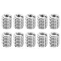 Thread Adapters Sleeve Reducing Nuts 10 Pcs M8x1 25 Male To M4x0 7 Female Stainless Steel Screw Reducer Conversion Fastener 