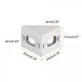 Uxcell 4set Inside Corner Bracket Gusset Kits 20x20x17mm 2020 Angle Connector For European 2020 Series Aluminum Profile Silver