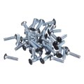 50pcs Wall Plate Screws 9 16 Long 6-32 Thread Outlet Black Oval Head Milled Slot Panel Switch For Light Electrical Cover 