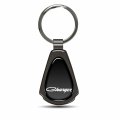 Ipick Image Made Black Dome Shinning Dark Gunmetal Metal Teardrop Key Chain With Logo For Dodge Charger Classic