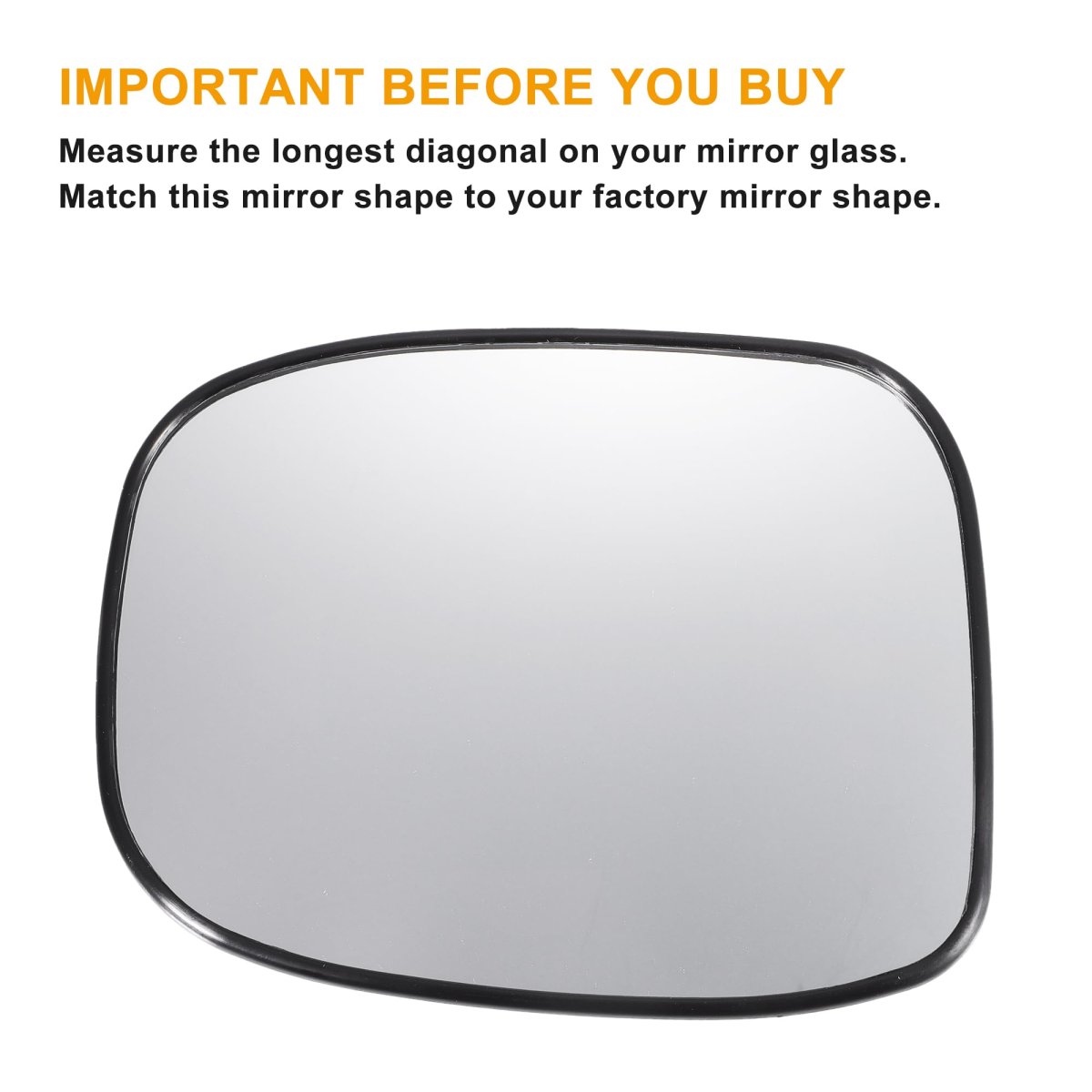 Car Rearview Left Driver Side Mirror Glass Replacement W Backing Plate Non-heated White For Honda Civic 2012-2015 With Lamp