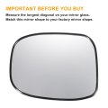Car Rearview Left Driver Side Mirror Glass Replacement W Backing Plate Non-heated White For Honda Civic 2012-2015 With Lamp