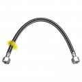 Faucet Supply Line Connector G1 2 Female X 16 Inch Long Braided 304 Stainless Steel Water Hose Black 