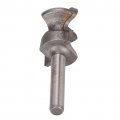Walfront 1pc Finger Pull Bit 4in Round Shank Arcs Carbide Center Point Drill Drawer Router For Cork Wood Hardwood Veneer
