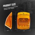 Partsam 5x Super Bright Amber Yellow 17led Cab Marker Top Roof Lights Assembly Compatible With Kenworth Peterbilt Freightliner