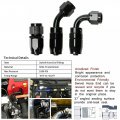 10ft 10an Nylon And Stainless Steel Braided Fuel Hose Kit With 6pcs Swivel Fittings Black Oil Gas Line For Universal