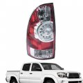 Waltyotur Replacement For 2005-2015 Tacoma Pickup Truck Red Clear Rear Tail Lights Brake Lamps Driver Side