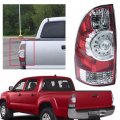 Waltyotur Replacement For 2005-2015 Tacoma Pickup Truck Red Clear Rear Tail Lights Brake Lamps Driver Side