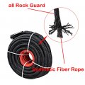 Anzio 85ft 3 8 Black Synthetic Winch Rope Line Cable 20500lbs W Protective Sleeve 500a Solenoid Relay Compatible With 4x4