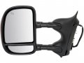 Left Driver Side Power Mirror Towing Type Textured Black With Heated Glass Turn Signal Manual Telescoping And Fold For 