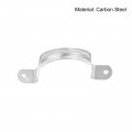 Uxcell Rigid Pipe Strap 24pcs 3 Inch 75mm Two Hole U Bracket Zinc Plated Steel Tension Tube Clip Clamp For Fixing