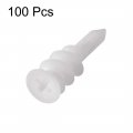 Uxcell 13x42mm Plastic Expansion Tube Drywall Wall Fixing White 100pcs