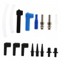 Veemoon 16pcs Brake Fluid Connector Blue Accessories Car Kit Adapter Replacement Tool Bleeder Cylinder Adapters Exchange 