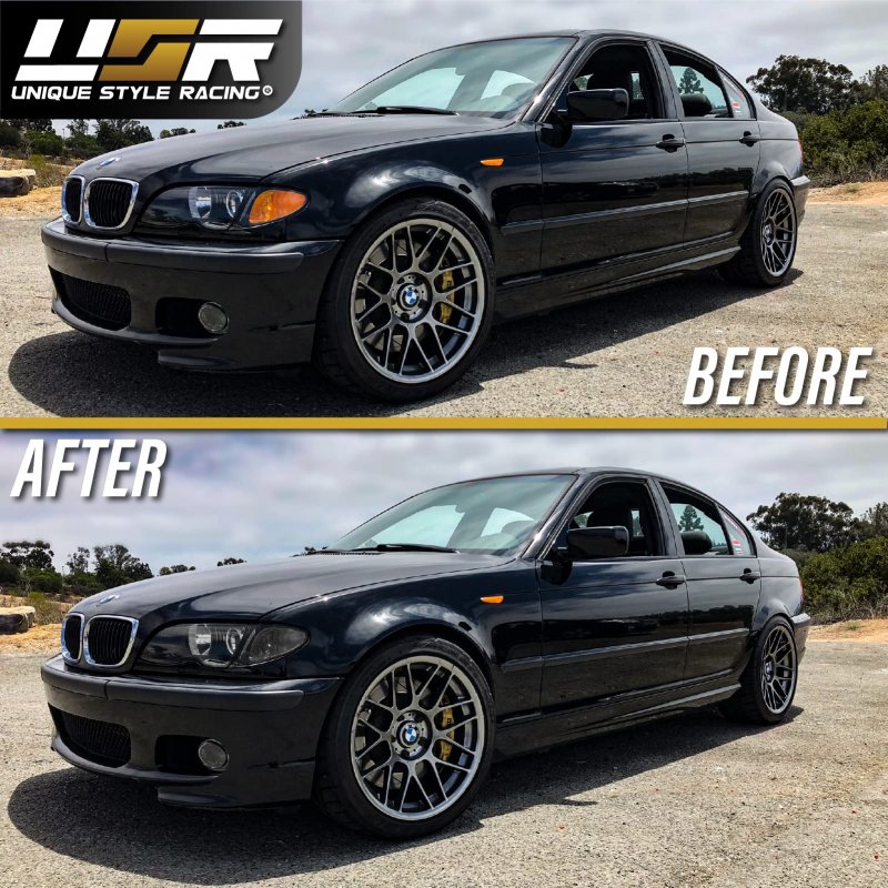 Smoke Lens Corner Lights With Canbus Led Bulbs For 2002 To 2005 Bmw E46 3 Series 4 Door Sedan And 5 Wagon Left Right Set