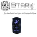 Stark Laser Etched Led Rocker Switch Dual Light 20a 12v On Off 5pin Blue Burn Ya Bastard Design 