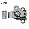 Uxcell 24-inch Iron Spring Loaded Butterfly Twist Latch Keeper Toggle Clamp For Case Box 2 Pcs Black