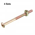 Uxcell M6x85mm Furniture Bolt Nut Set Hex Socket Screw 48mm Thread Length With Barrel Nuts For Beds Headboards Chairs 4sets