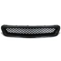Auto Dynasty Compatible With Honda Civic Headlight Black Bumper Fog Light Amber Lens Grille 6th Generation Ej Em Ek D16