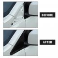 G-plus Mirror Flag Applique Lh Rh Exterior Side View Triangle Trim W O Compatible With Chrysler Town Country 2008-2016 Fit