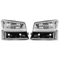 Led Headlamp Bumper Lights Pair For 2003-2007 Chevy Chevrolet Avalanche Silverado 1500 2500 3500 Headlights Tube Bar Parking 