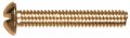Machine Screw Brass Round Head Slotted Fine Thread 10-32 X 2 In Gold 15 Pack 
