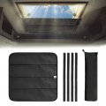 Rv Skylight Window Sunroof Shade Cover For Camper Trailers Foldable Magnetic Uv Protection And Heat Reflective Polyester 16 25 
