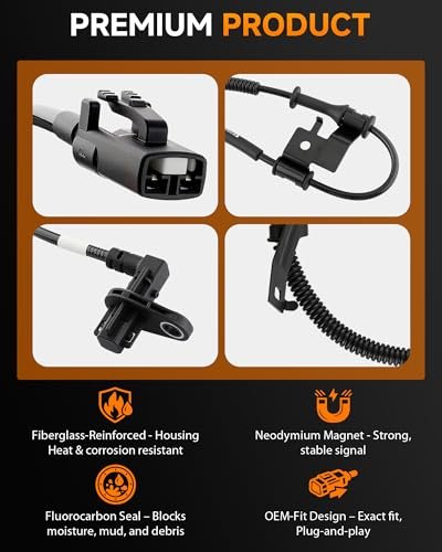 Front Abs Wheel Speed Sensor For Kia Soul 2010 2013 Replaces 95670-2k000 Fits 1 6l And 2 0l Hatchback Driver Passenger Side