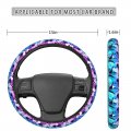 Fehuew Tie Dye Penguin Seamless Steering Wheel Cover For Women Girls 15 Inch Universal Auto Car Anti Slip Wrap Covers Fit