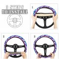 Fehuew Tie Dye Penguin Seamless Steering Wheel Cover For Women Girls 15 Inch Universal Auto Car Anti Slip Wrap Covers Fit