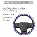Fehuew Tie Dye Penguin Seamless Steering Wheel Cover For Women Girls 15 Inch Universal Auto Car Anti Slip Wrap Covers Fit