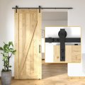 Skysen 6ft Barn Door Hardware Kit Sliding Track Combination Track- Smooth And Quiet- Easy To Install- Manual Included- Lite 