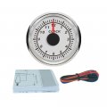 Eling 52mm 2 Clock Meter Gauge 12-hour Format 9-32v White Stainless Steel