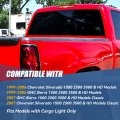 Auto Dynasty 3d Led Bar High Mount Red Third 3rd Tail Brake Light Cargo Lamp Compatible With Chevy Silverado Gmc Sierra 99-07