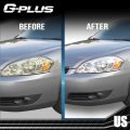 G-plus Front Headlight Lenses Cover Compatible With 2006-2016 Chevy Impala Limited Left Right Side Replacement Pair Clear Lens