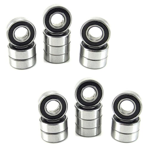 20 5x11x4mm Precision Ball Bearings Abec 1 Rubber Seals
