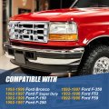 Auto Dynasty Factory Style Front Bumper Grill Grille Compatible With Ford Bronco F150 F250 F350 F53 F59 F-series Super Duty