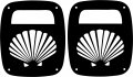 Jeeptails Tropical Sea Shell Tail Lamp Light Covers Halogen For Jeep Cj Models Before 1987 