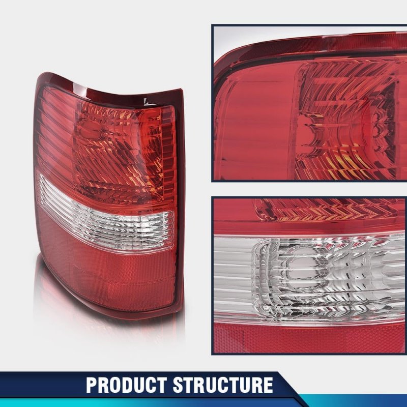 Pair Tail Light W O Bulbs For Ford F150 Lariat Xl New Body Style 2004 Fit King Ranch 2005-2006