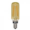 S9873 Led Candelabra Light Bulb E12 Base T6 Shape Transparent Amber 2 5w 40w Equivalent 2700k 3 19 In Length